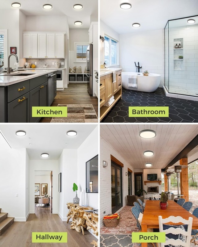 1PACK LED Flush Mount Ceiling Light, 3CCT Selectable 3000K-4000K-6500K & 100W... gallery