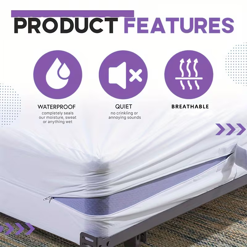 Mattress Encasement Waterproof Protector Zippered Deep Pocket Bed Bug Protector gallery