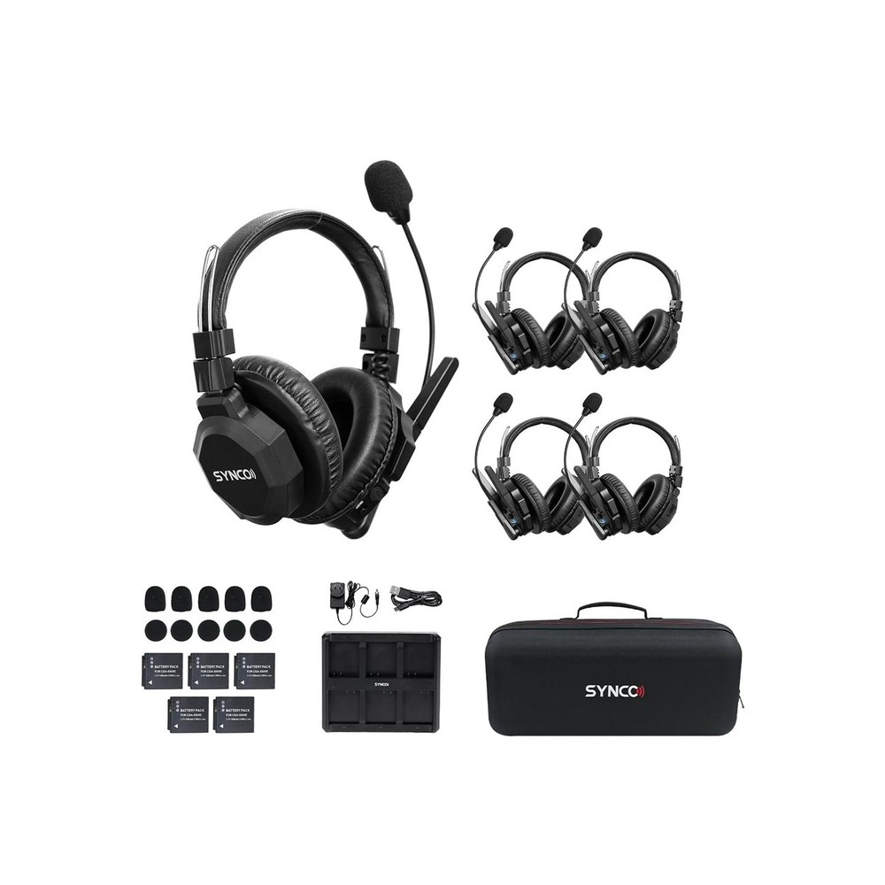 SYNCO XTALK XMax5 Wireless Intercom Headset System 2.4GHz 1640 feet 500 Meter...