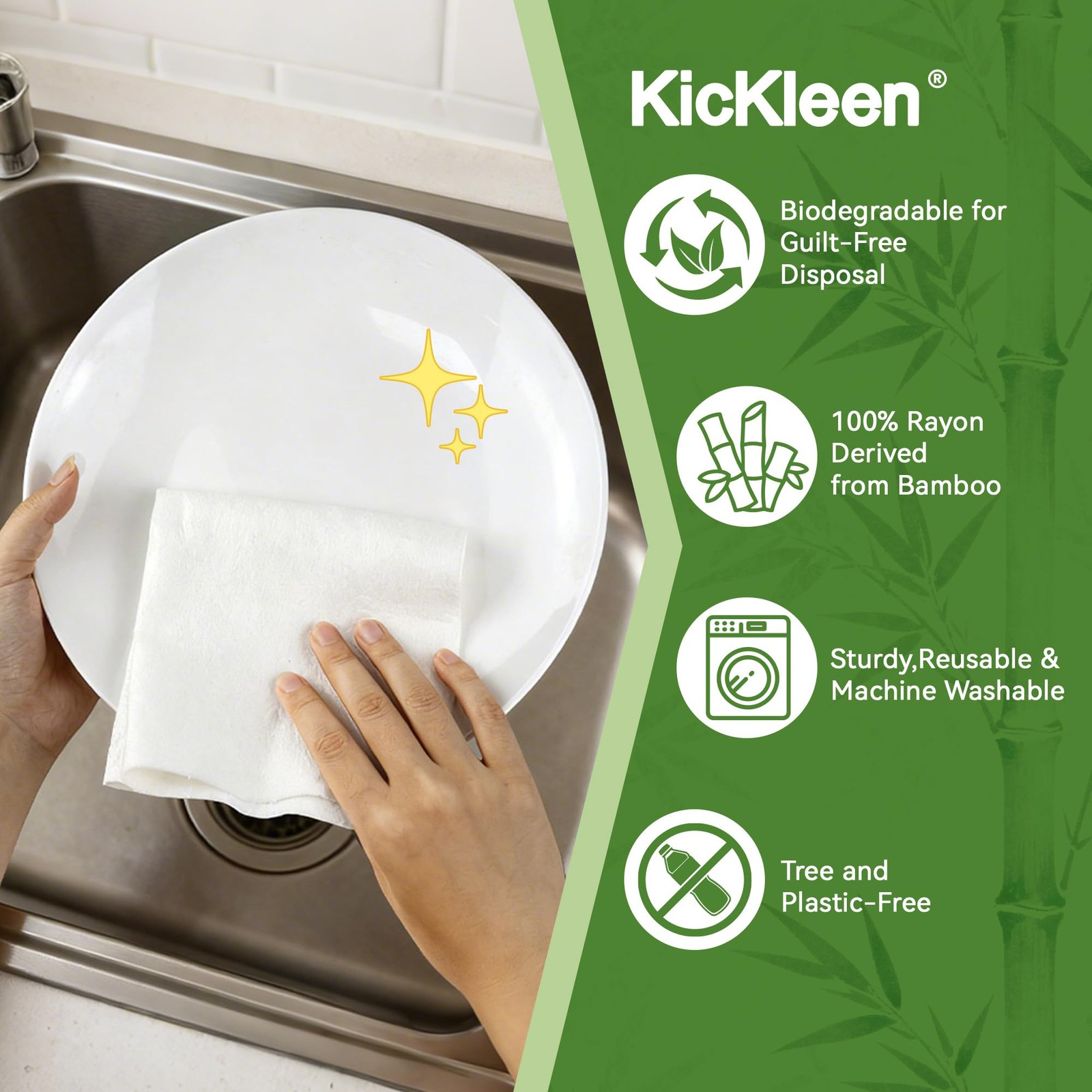 Reusable Towels Cleaning Cloths| Ultra Absorbent, Heavy Duty & Washable | Org... gallery