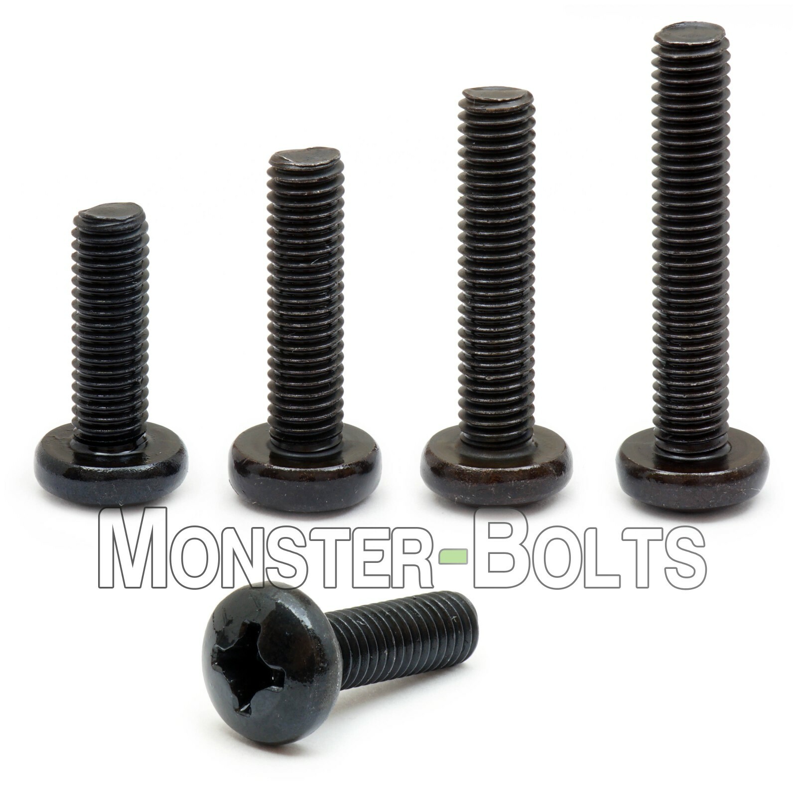 M2.5 Phillips Pan Head Machine Screws Steel w Black Oxide & Oil DIN 7985A Metric gallery