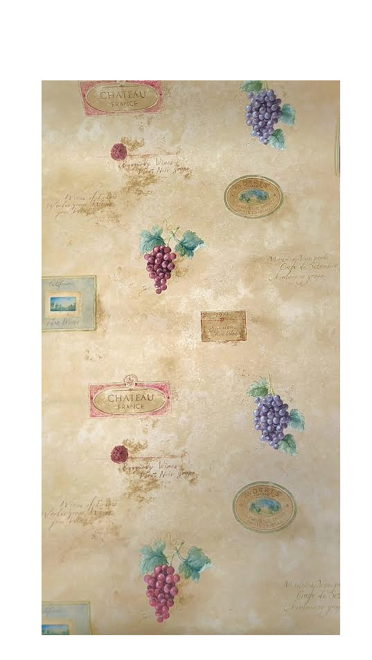 Grapes and Wine Labels On a Mustard background See Pic In Description Below gallery