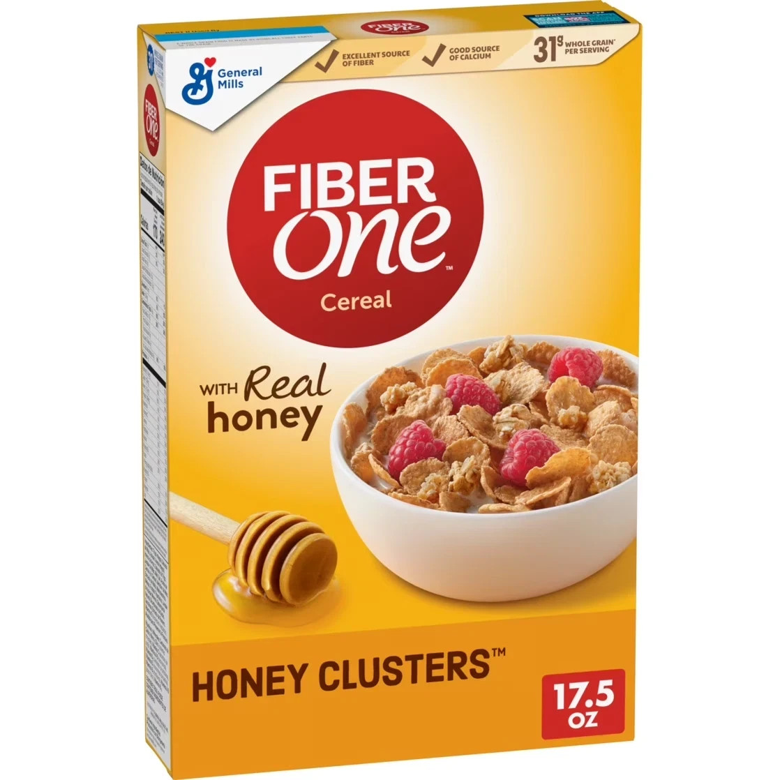 Fiber One Honey Clusters Breakfast Cereal, Fiber Cereal Made with Whole Grain, 1 gallery