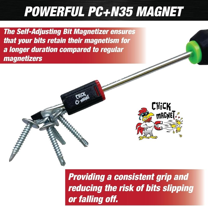 CHICK MAGNET 2-Piece Self-Adjusting Bit Magnetizer for 5/32 to 1/4 Inch gallery