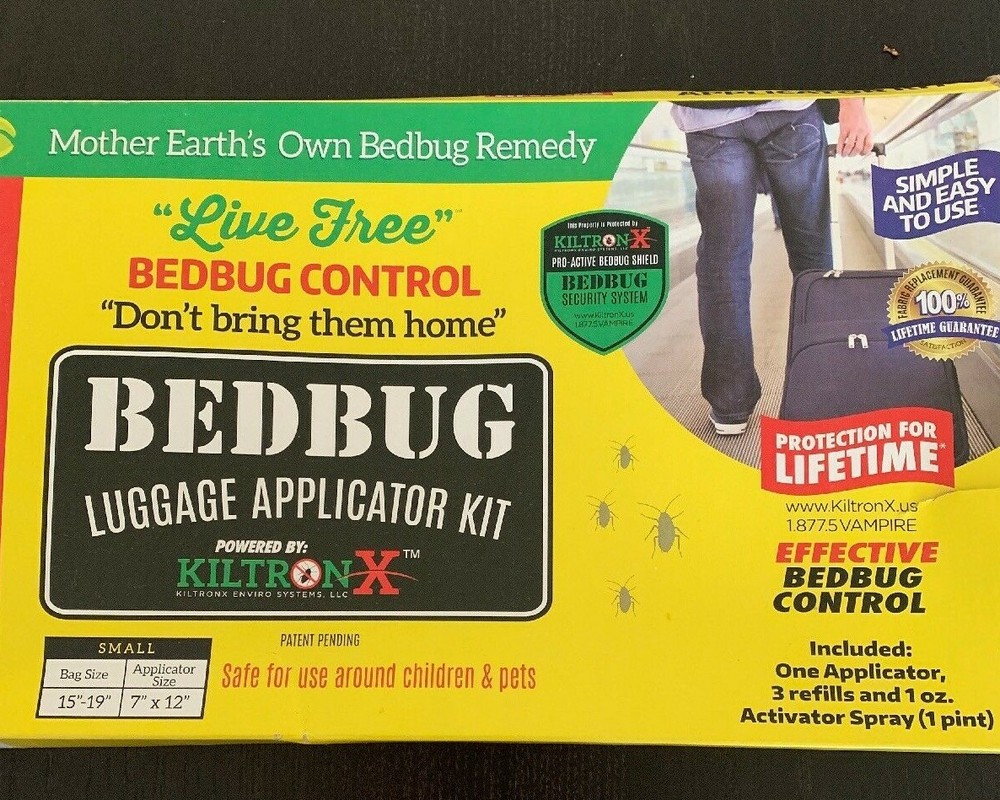 KiltronX Bedbug Control Luggage Applicator Kit Children/Pet Safe Small 7" x 12"