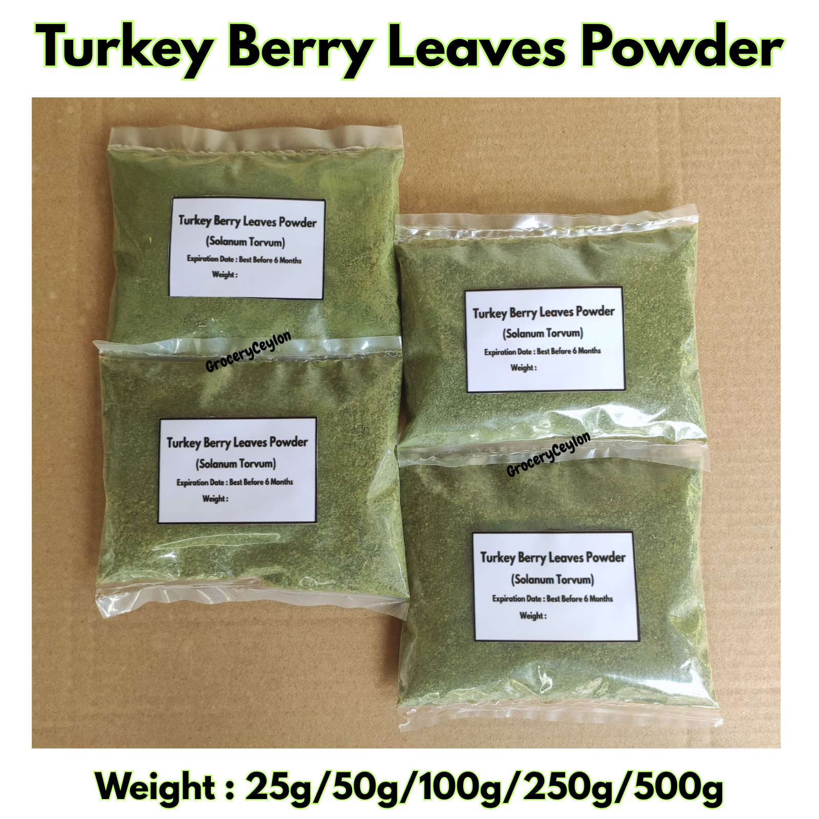 Organic Turkey Berry Leaves Powder Solanum Torvum Natural Pure Dried Leaf Powder gallery