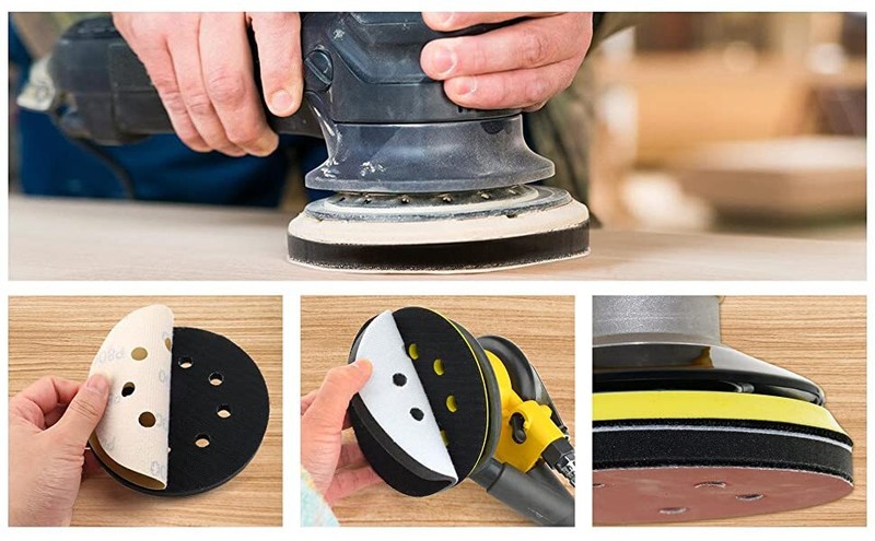 5 Pack 5 Inch Soft Sponge Interface Pad for Sanding Pad Hook&Loop Sanding Discs gallery