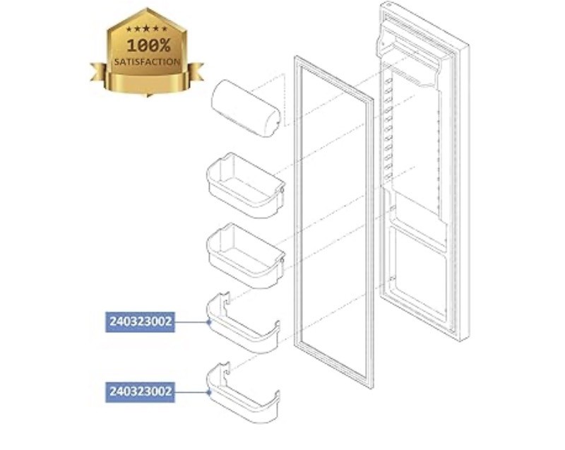 Door Bin Shelf Clear Compatible with Frigidaire Refrigerator 240323002 240323001 gallery