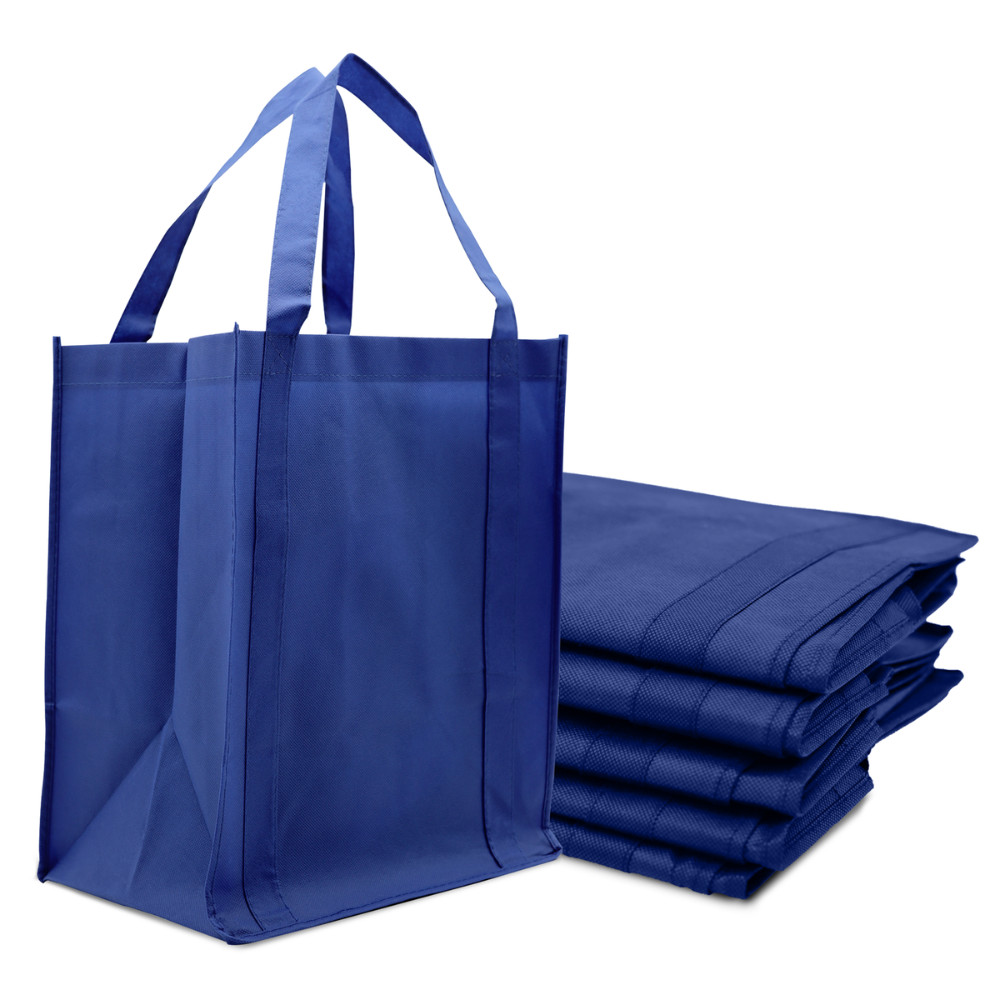 Heavy Duty Tote Bag Reusable Recyclable Eco-Friendly Non-Woven Bag - 5CT gallery