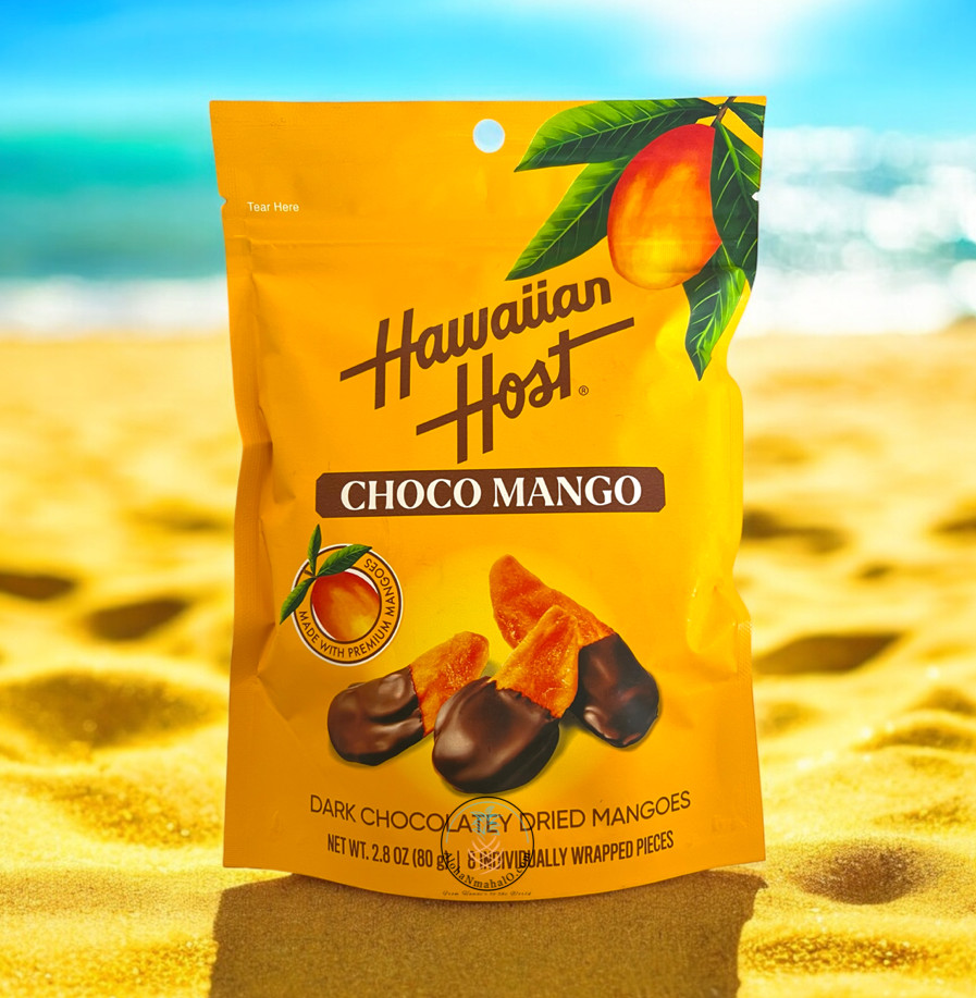 Hawaiian Host Choco Mango – Dark Chocolate Dipped Dried Mango Slices – Tropical gallery