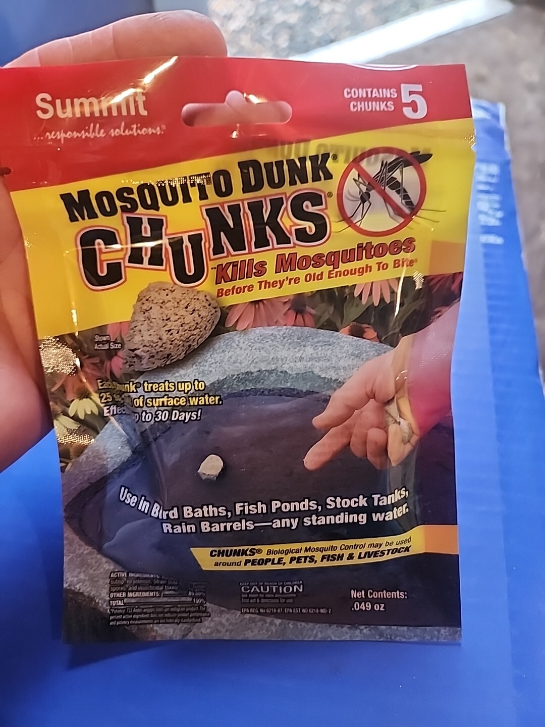 (2) Summit Mosquito Chunks 5 Count each bag Biological Mosquito Control gallery