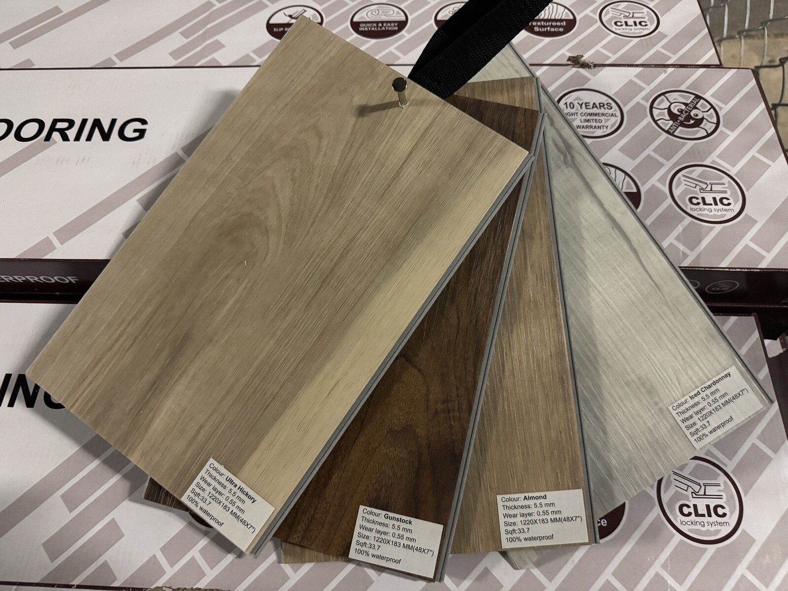 100% Waterproof SPC Click-Lock Vinyl Plank Flooring w/ Attached Pad 22MIL gallery