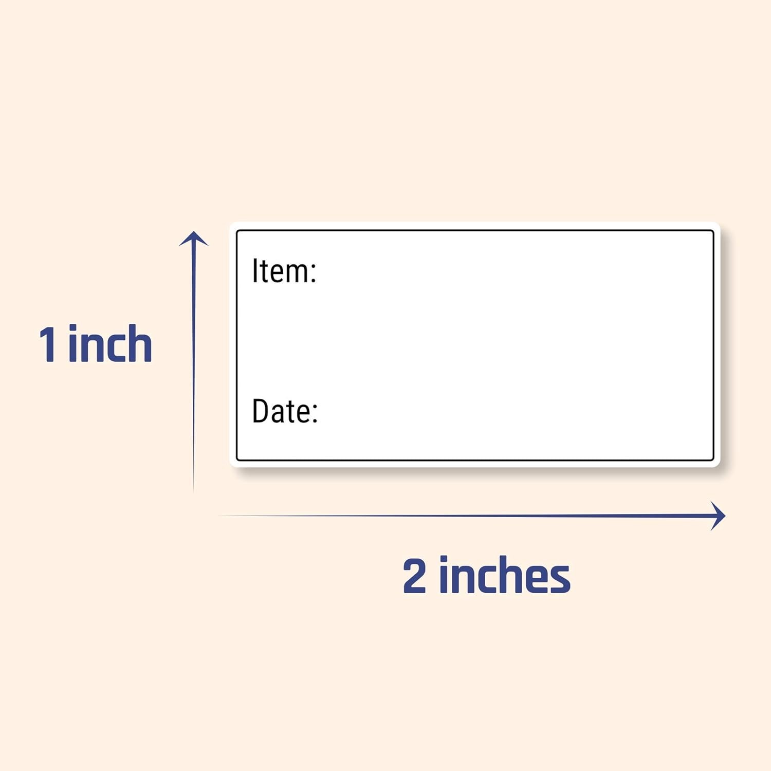 200 Pieces, 2" x 1", Removable Food Labels for Freezer 200 Pack, White gallery