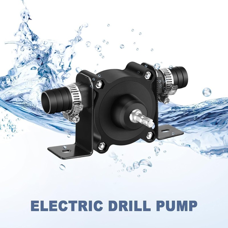 2 PACK Portable Electric Drill Pump for fresh water, sea water, oil gallery