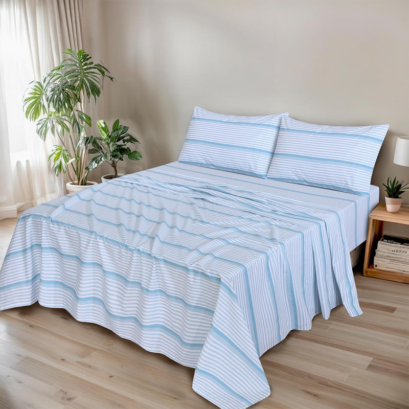 100% Cotton Organic Percale Sheets Full Size – Crisp Cooling Bed Sheets for Hot gallery
