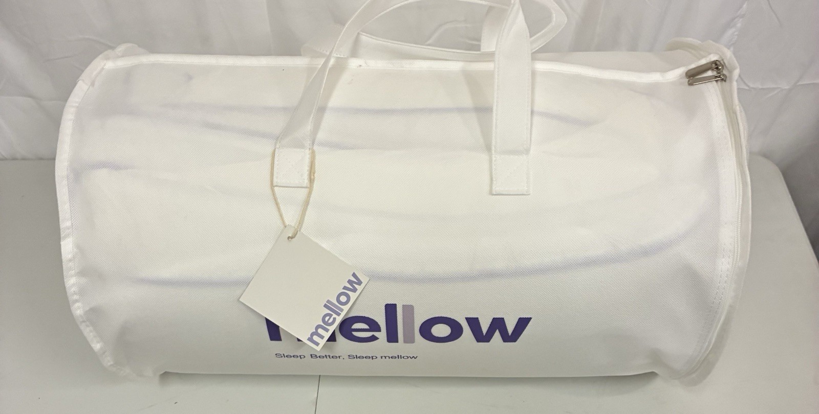Mellow Memory Foam Mattress Topper – White – Queen Size – 8.6 lbs – New gallery