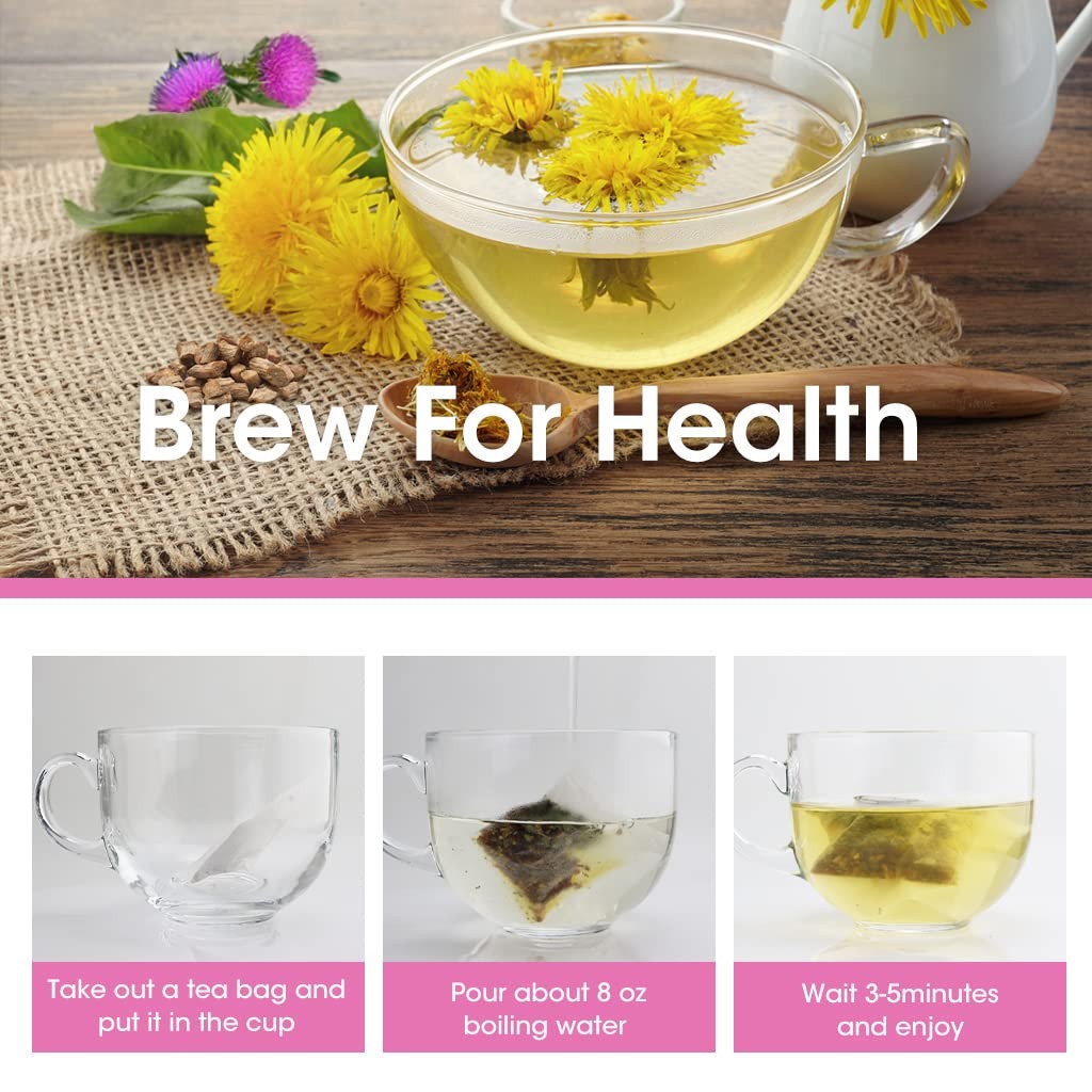 Organic Roasted Dandelion Root Tea with Milk Thistle and Peppermint - Herbal ... gallery