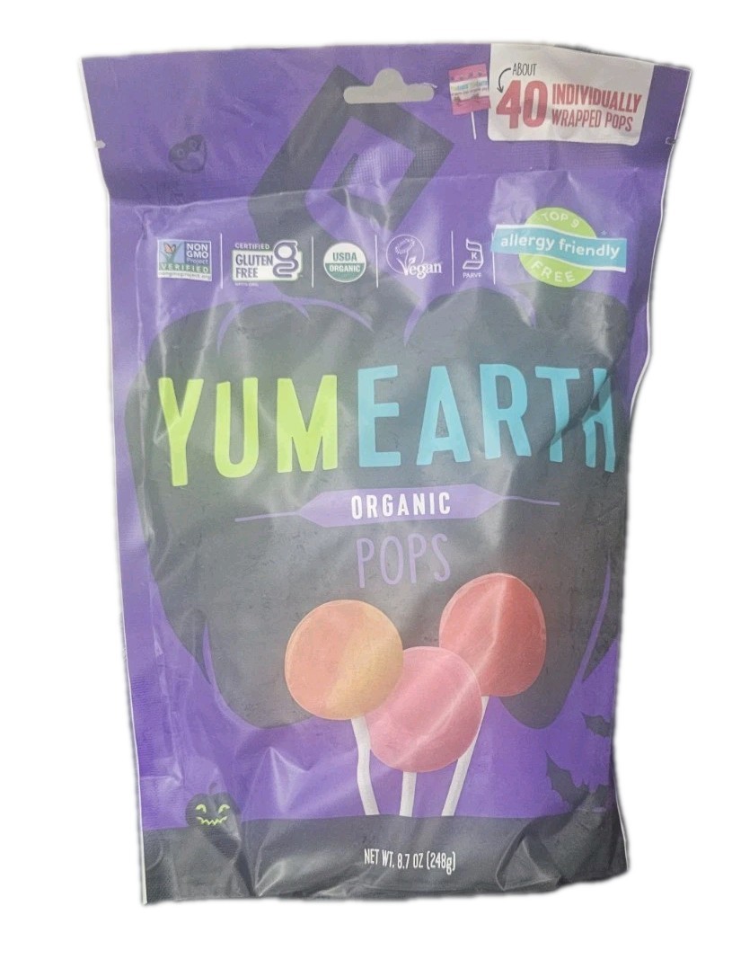 YumEarth Organic Lollipops, Assorted Flavors 8.5 Ounce, 40 Pops BB Oct. 07 2027 gallery
