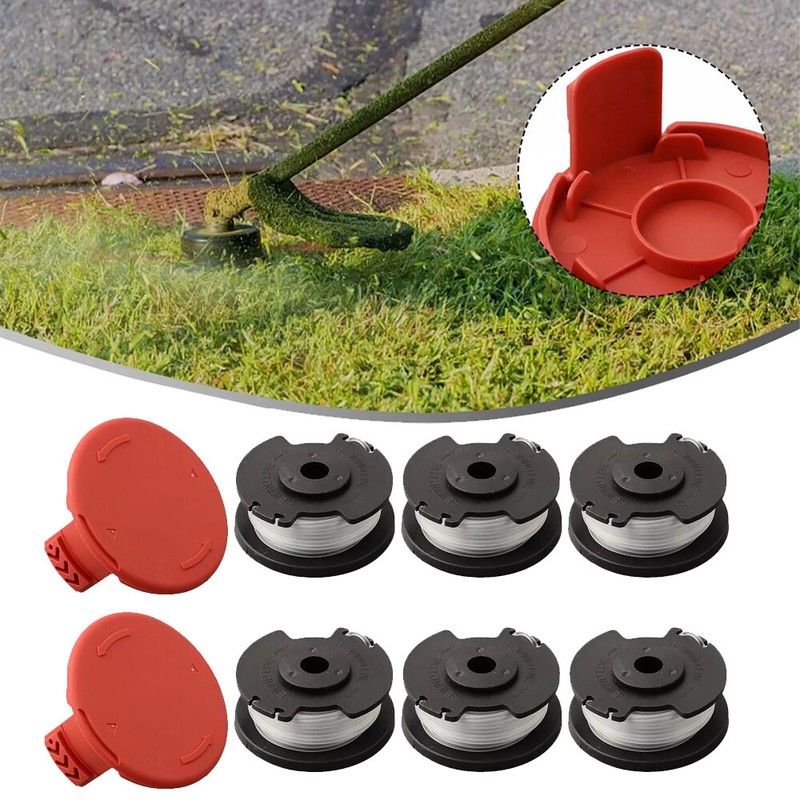 8X For Hyper Tough Spool Trimmer Line 1.6mm + Cap Cover HT19-401-003-06 Set NEW gallery