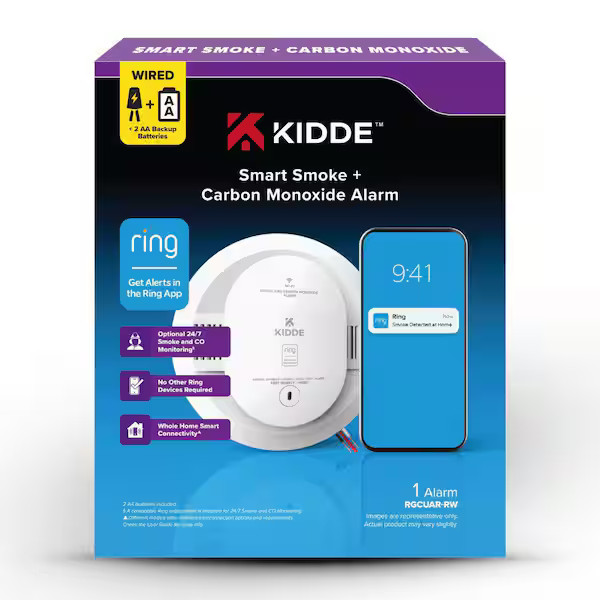 KIDDE SMART SMOKE + CARBON MONOXIDE ALARM W/ HARDWIRE + BATTERY gallery