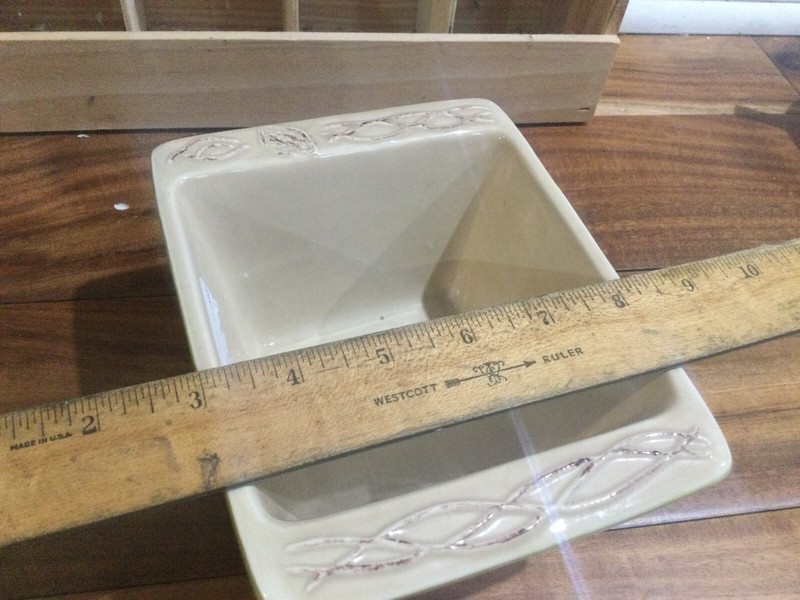 Tastefully Simple Host Colection Green Leaf Square Dip baking casserole 6.5X6X3 gallery
