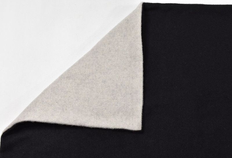 Williams Sonoma SAMPLE Reversible Double Face Cashmere Pillow Cover Black 22x22 gallery