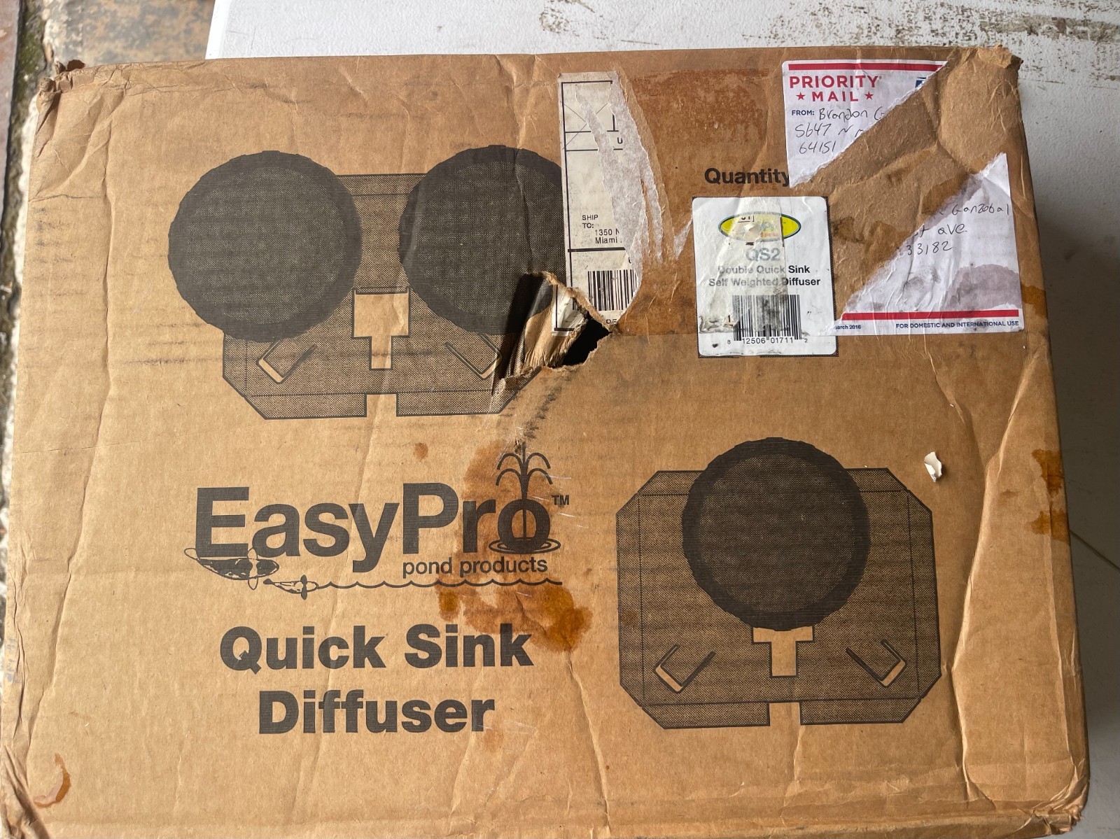 EasyPro QS2 Quick Sink Self Weighted Double Membrane Pond Lake Air Diffuser New gallery