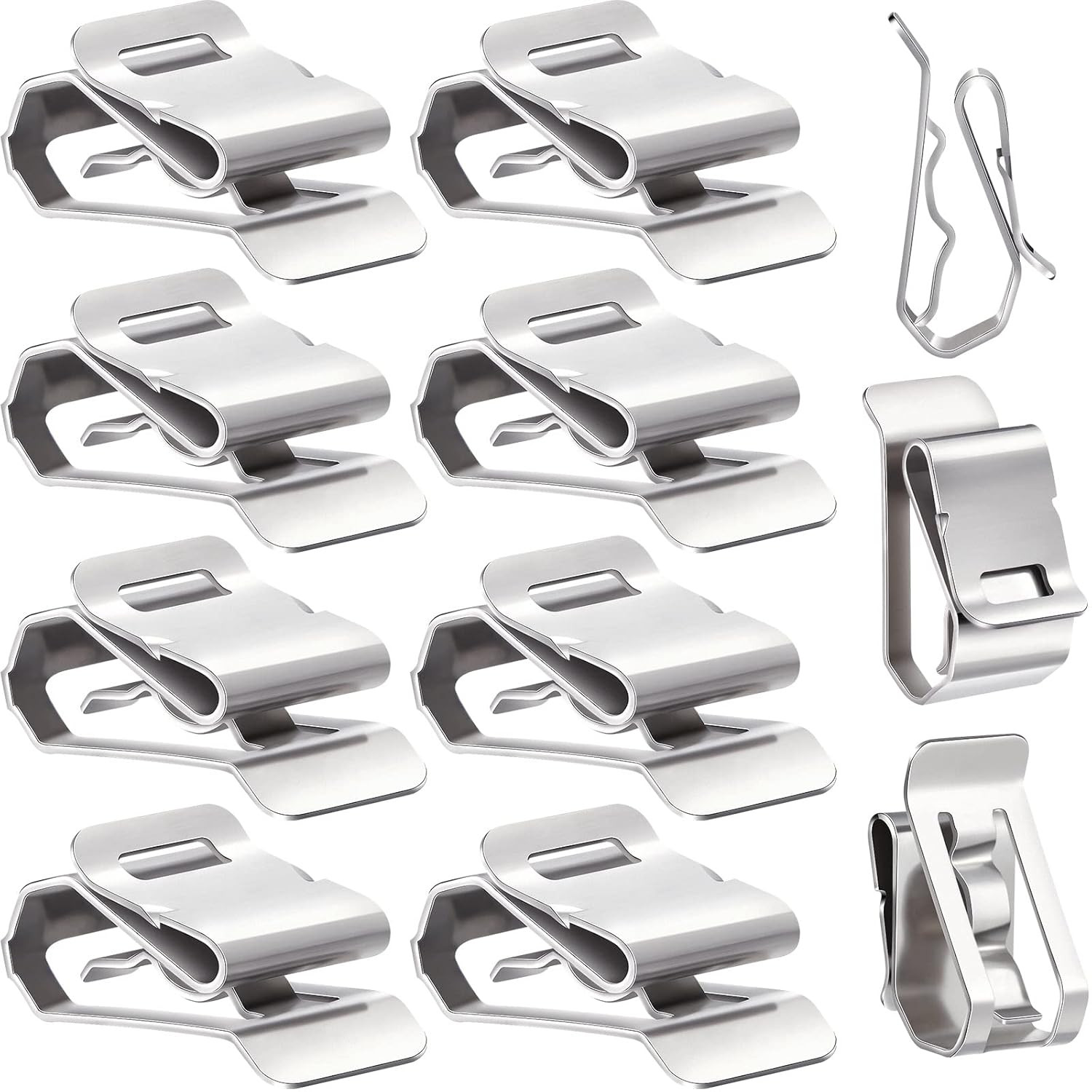 50 Pcs Metal Trailer Wire Clips, 5.0 Mm to 7.60 Mm in Rope Capacity, Stainless W gallery
