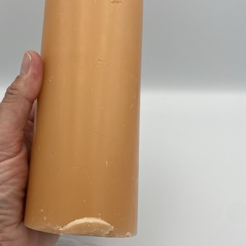 PartyLite Orange Flat Top Pillar Candle 3" x 7" 3047 Scent unknown gallery
