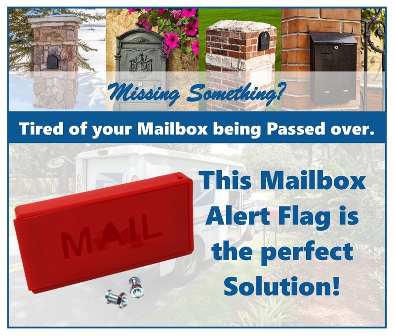 Red Front Mounted Mailbox Flag for Brick Stone Mailboxes Mail Alert Flag Plastic gallery