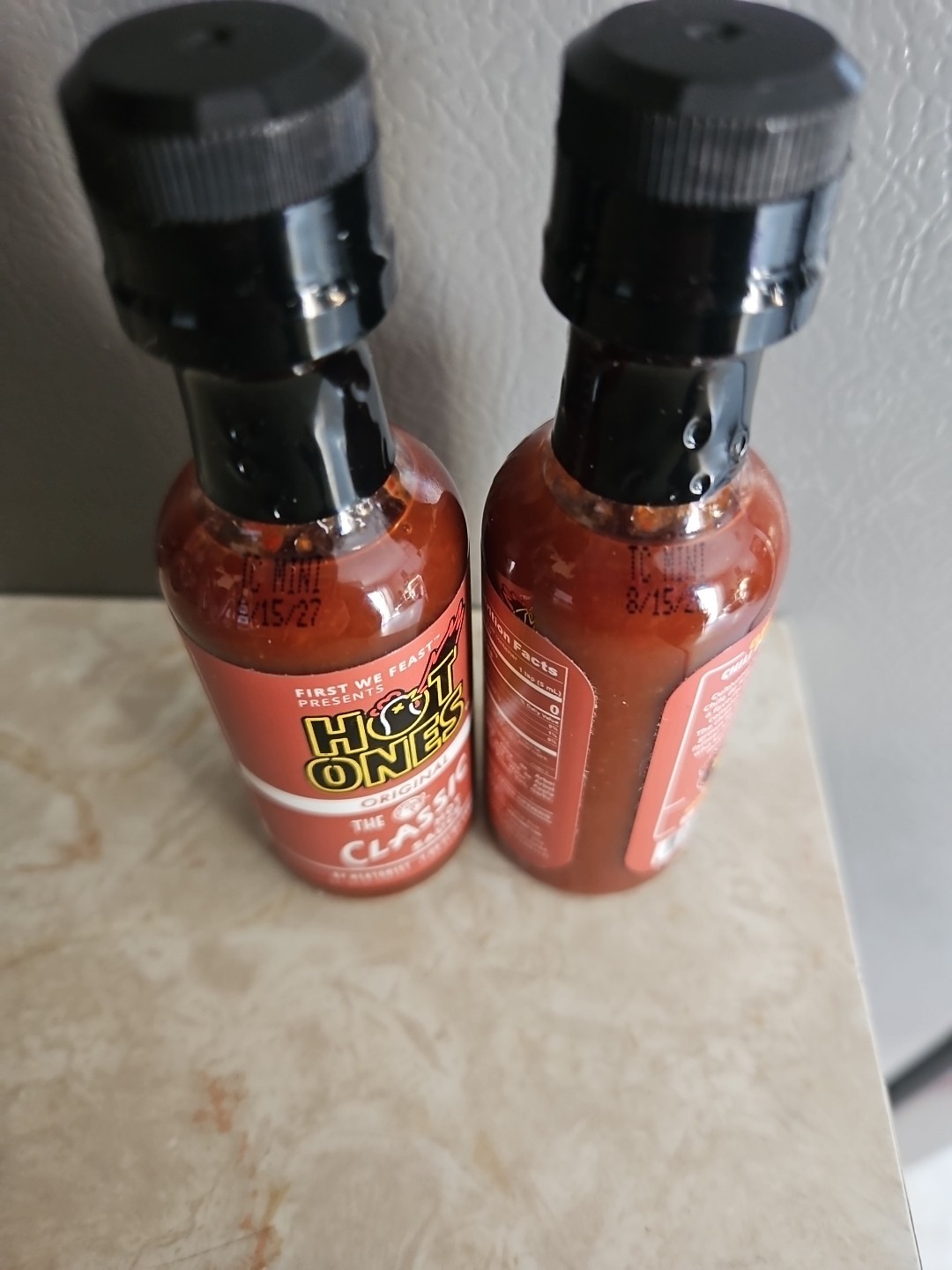Qty 2 THE CLASSIC - Hot Ones - Original Mini 1.69 fl oz - CHILI DE ARBOL 8/2027 gallery