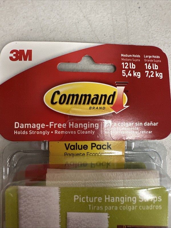 Command Picture Hanging Strips 8 Large, 4 Medium Holds Up to 16 lb White17209ES gallery