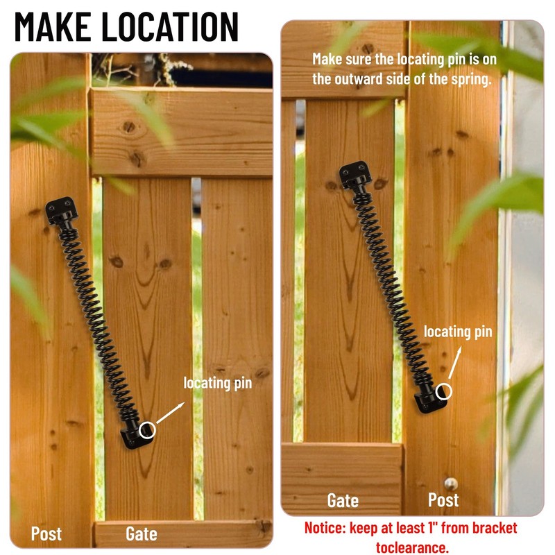 11-1/2" Gate Spring Self Closing Heavy Duty Outdoor Door Spring Automatic Fen... gallery