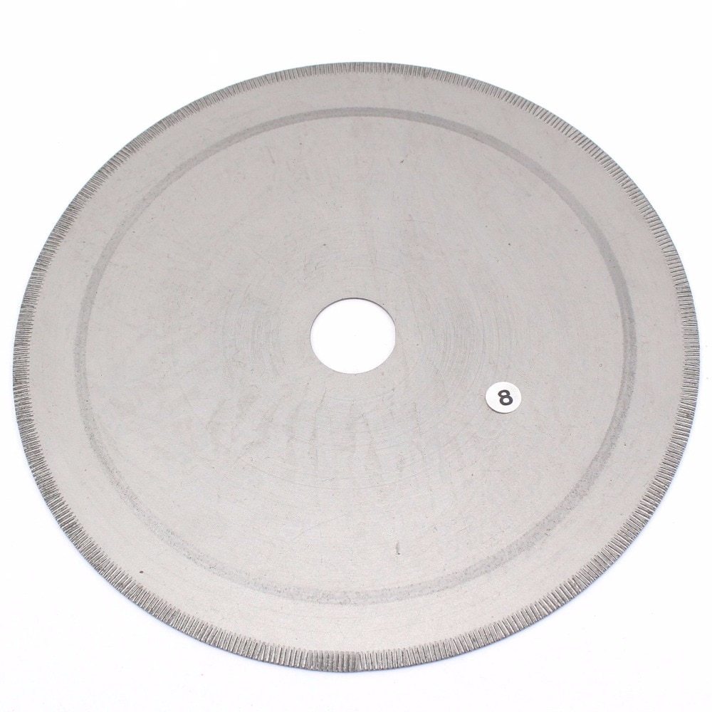 8" inch 200 mm Notched Diamond Lapidary Saw Blade Arbor 25mm Jewelry Tools gallery