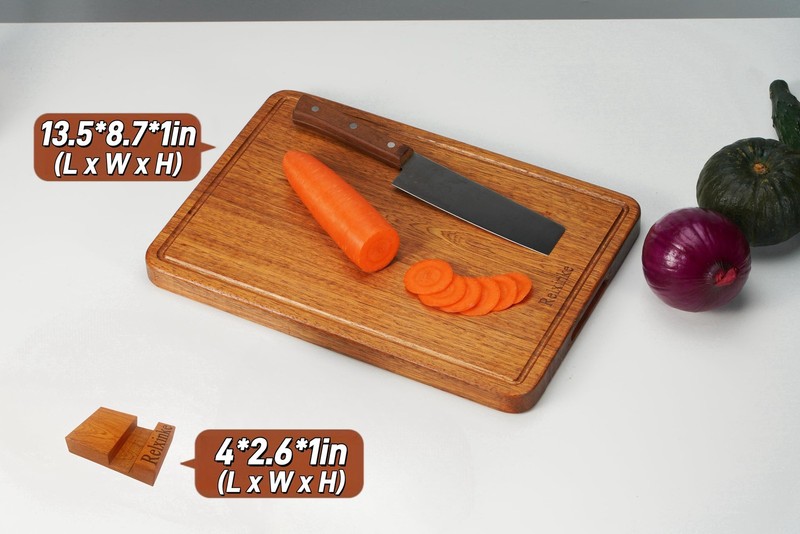 Solid Teak Wood Cutting Board One Piece Non Glued Thick Crack Resistant Wooden C gallery