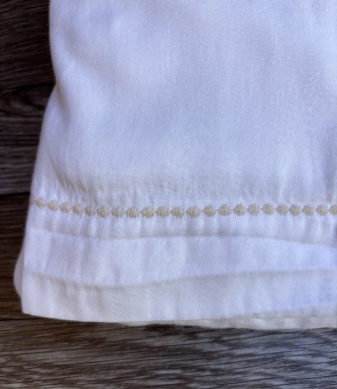 Simply Vera Queen Flat Sheet Simple Dot Cotton Sateen White gallery