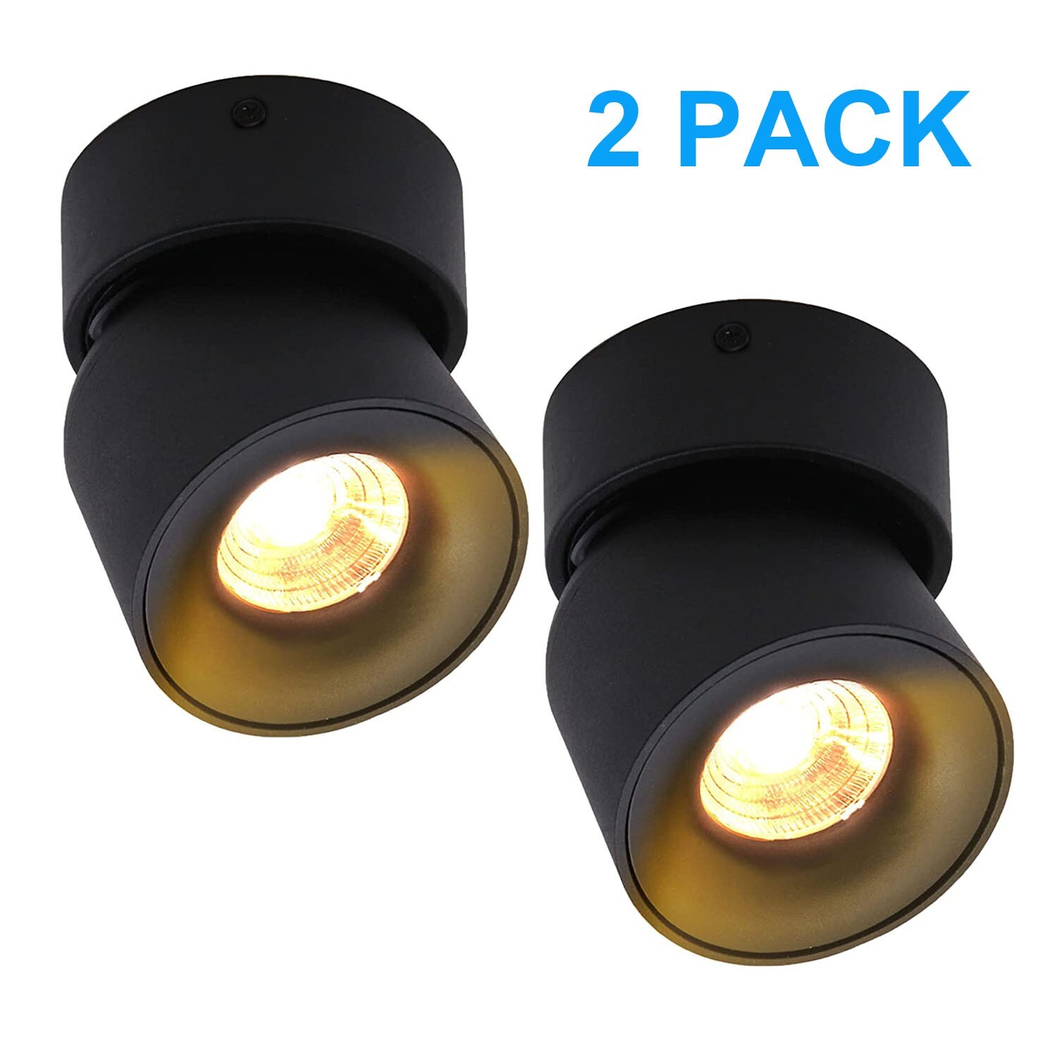 MingBright 2 Pack LED COB Ceiling Spot Light Indoor Dimmable Black Accent Light gallery