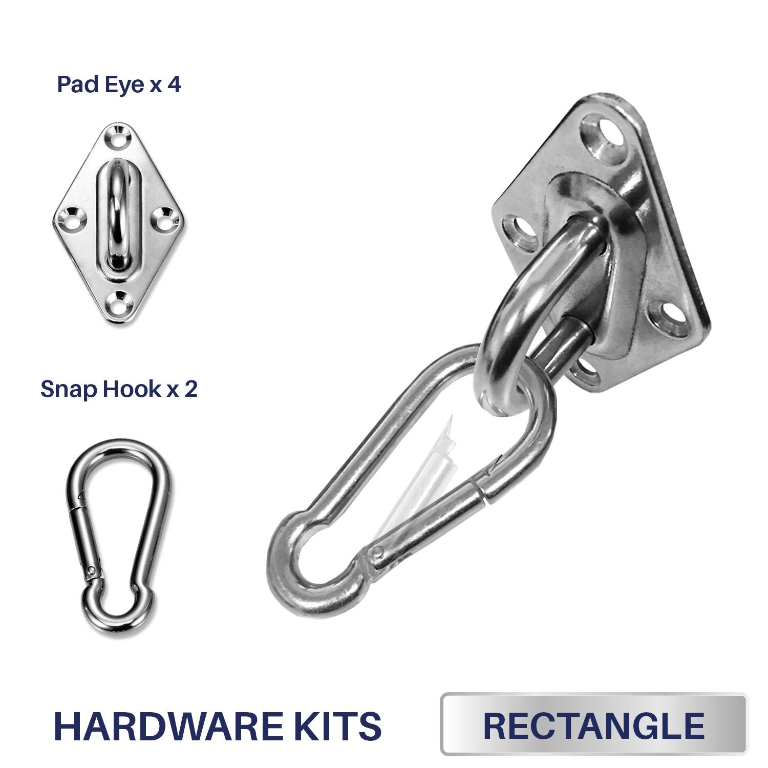 Sun Shade Sail Hardware Kit 6 Inches Super Heavy Duty For Square And Rectangle S gallery
