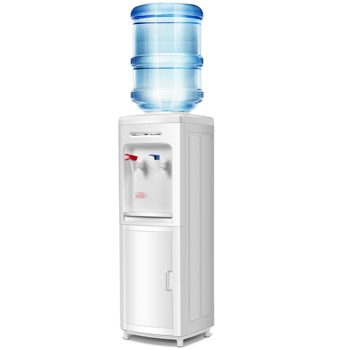 5 Gallon Top Loading Hot & Cold Water Dispenser Cooler w/ Storage Cabinet gallery