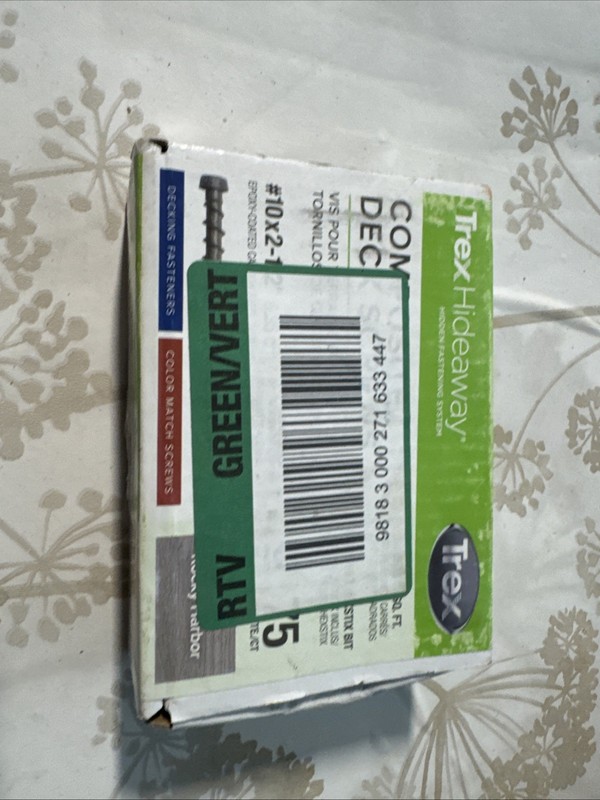 Trex Hideaway Composite Deck Screws Rocky Harbor 10x2-1/2 75 Count gallery