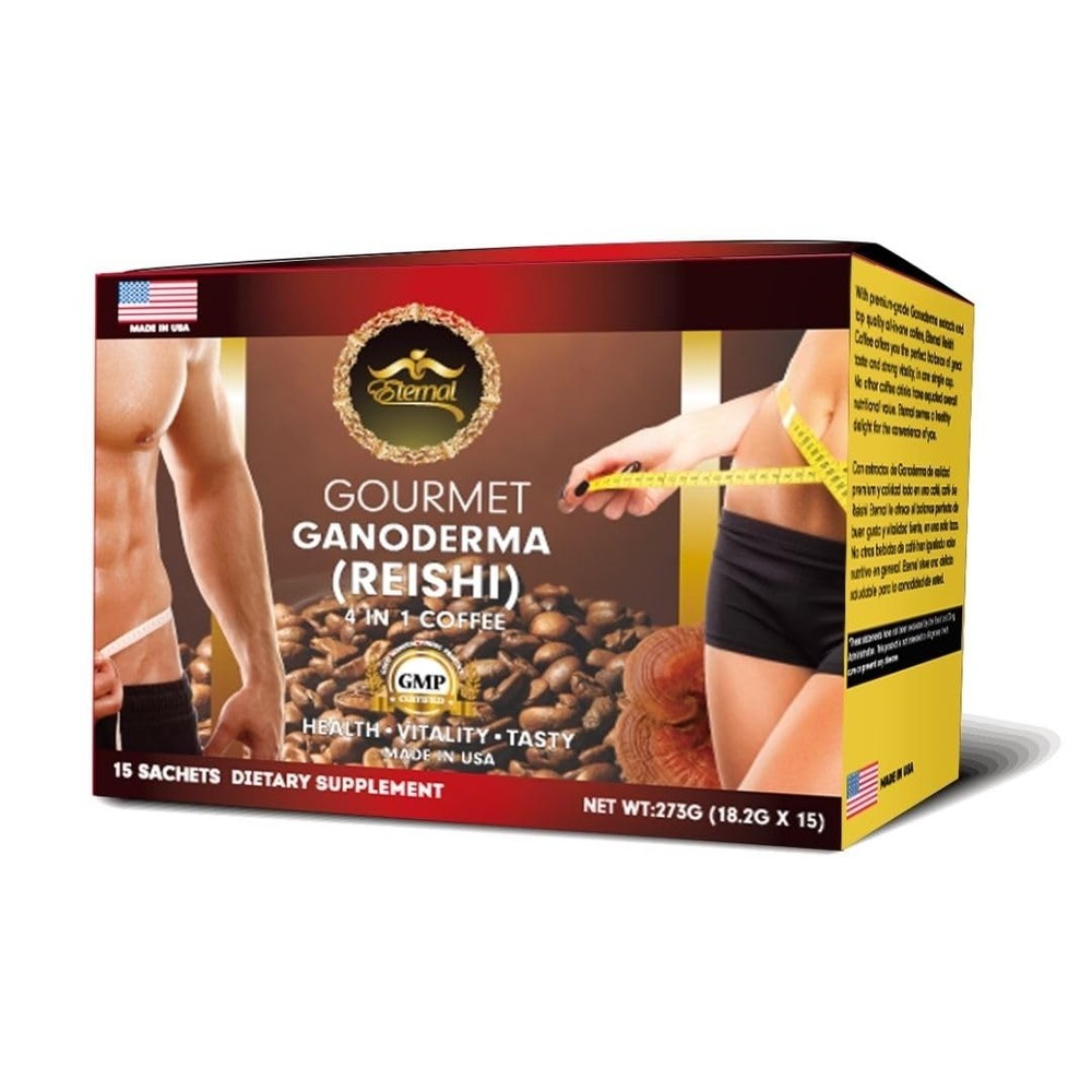 - Asian Latte Coffee Ganoderma Singles, 15 Packets (0.64 oz) – Instant Coffee...