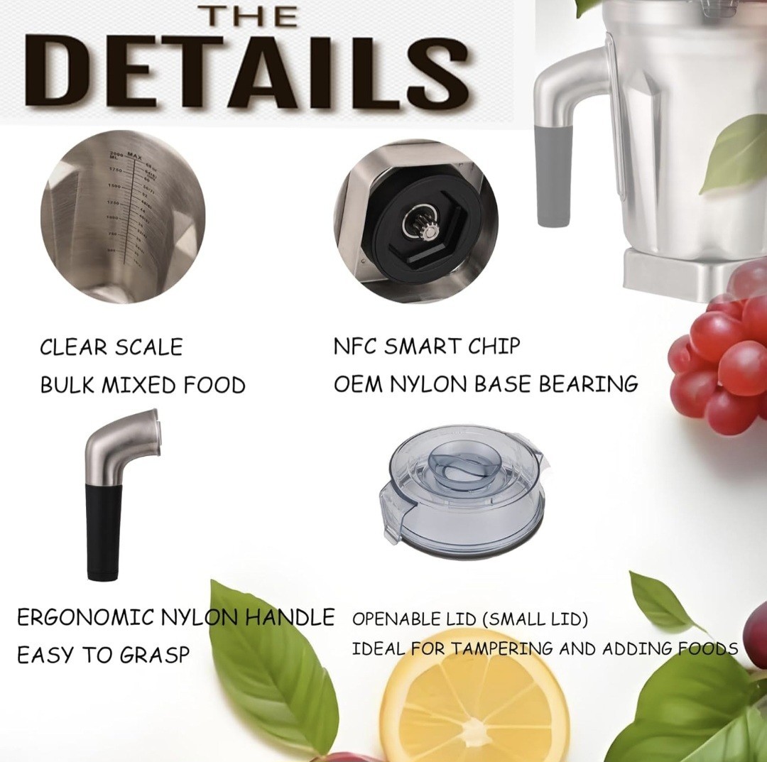 48oz Stainless Steel Container Pitcher, Compatible with Vit 5200 5000 6300 Vm... gallery