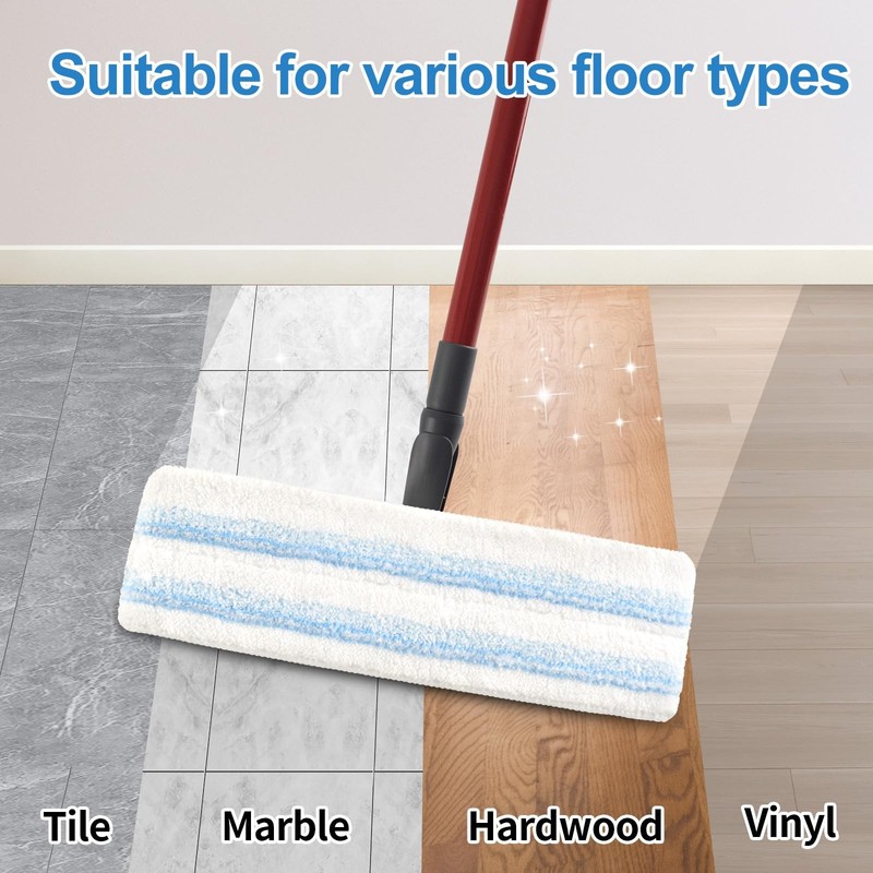 Mop Pads Replacements Compatible with O Cedar H2prO Flat Mop System Microfibe... gallery