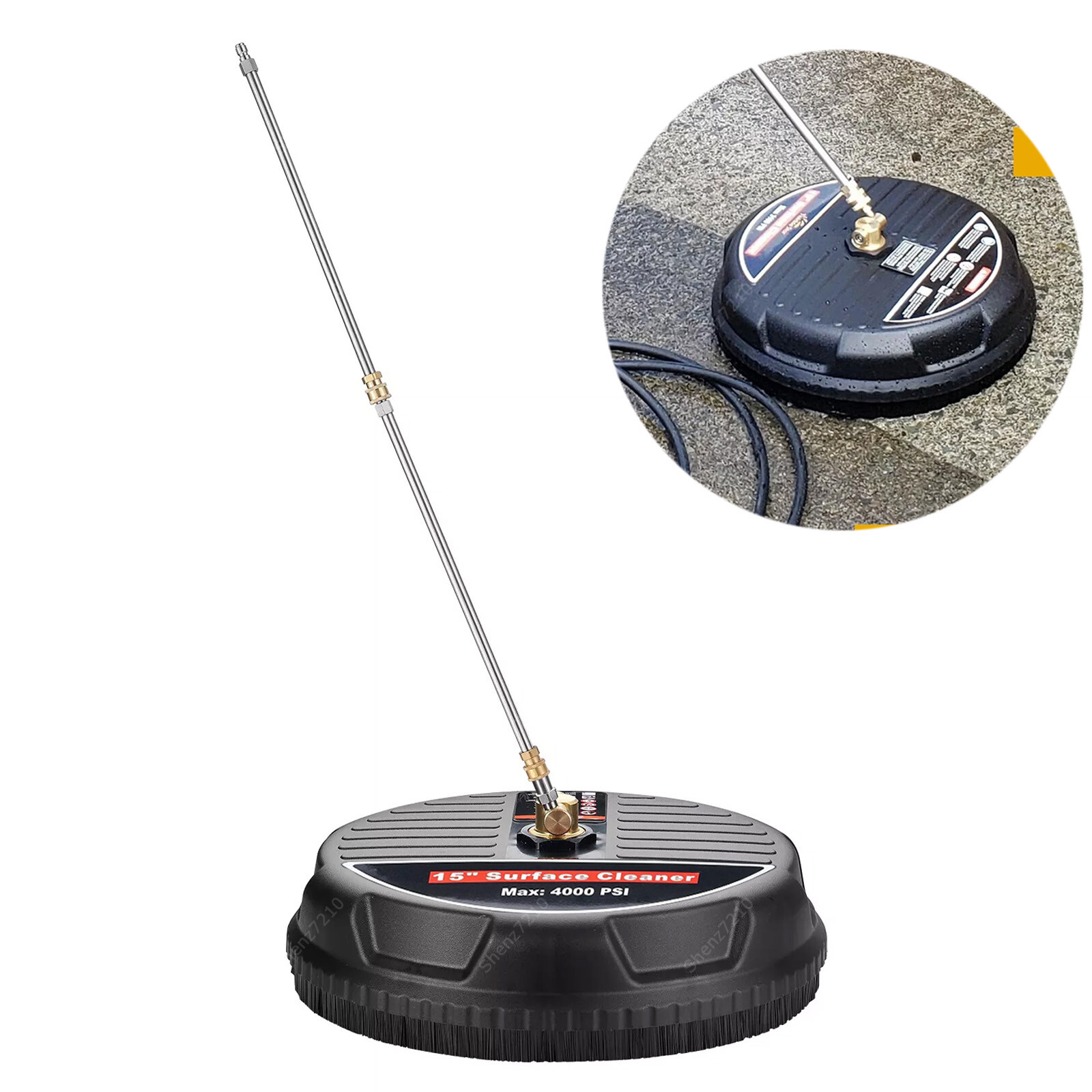 15 Inch Pressure Washer Surface Cleaner 4000PSI Power Washer Attachment for Deck gallery