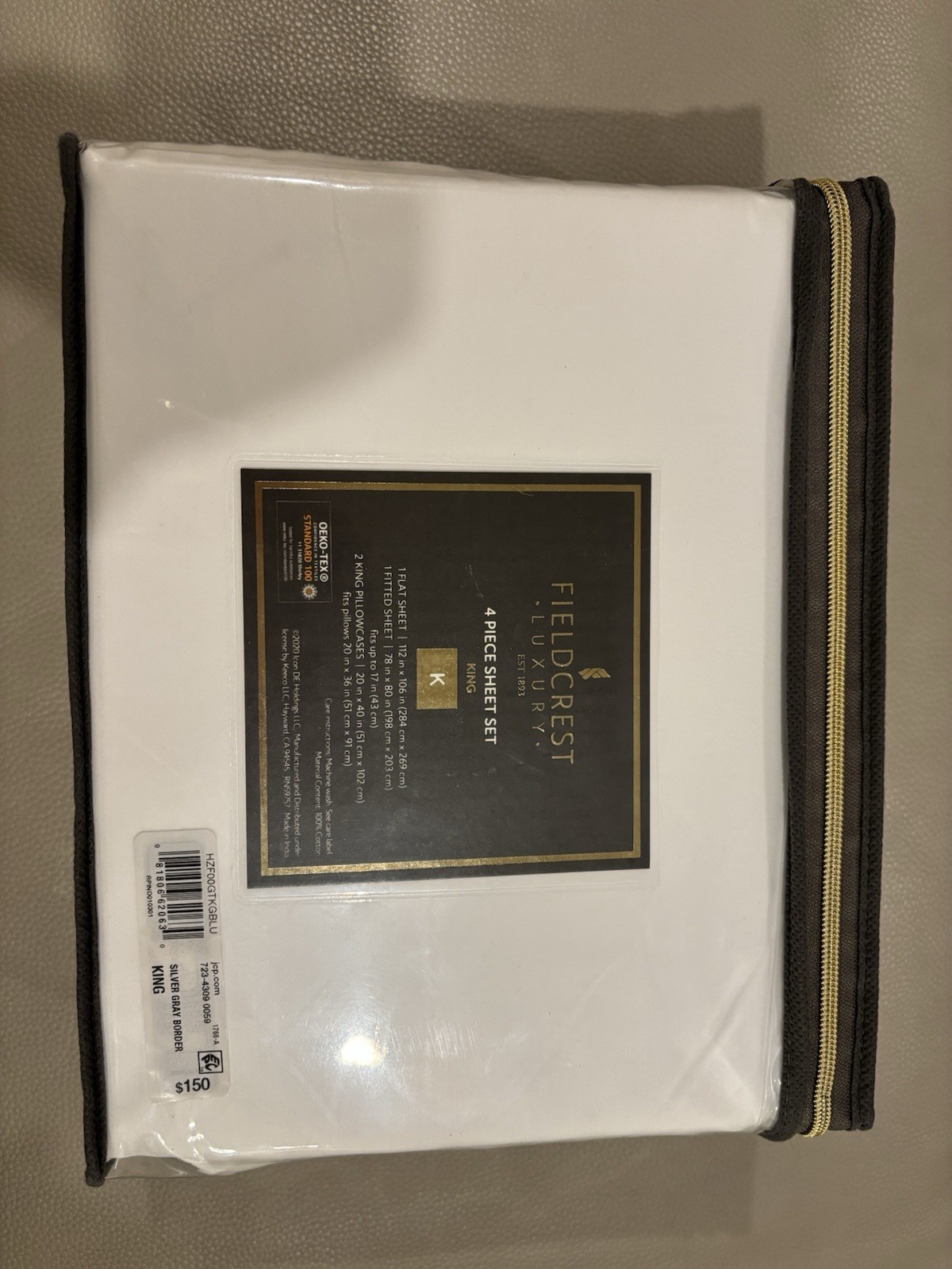 NEW 100% Cotton Fieldcrest King 4 Piece Egyptian Cotton Set gallery