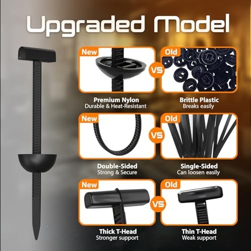 50 Pcs Upgrade Nylon Universal Cable Tie Buckle with Clear Storage 50 Pcs Black gallery