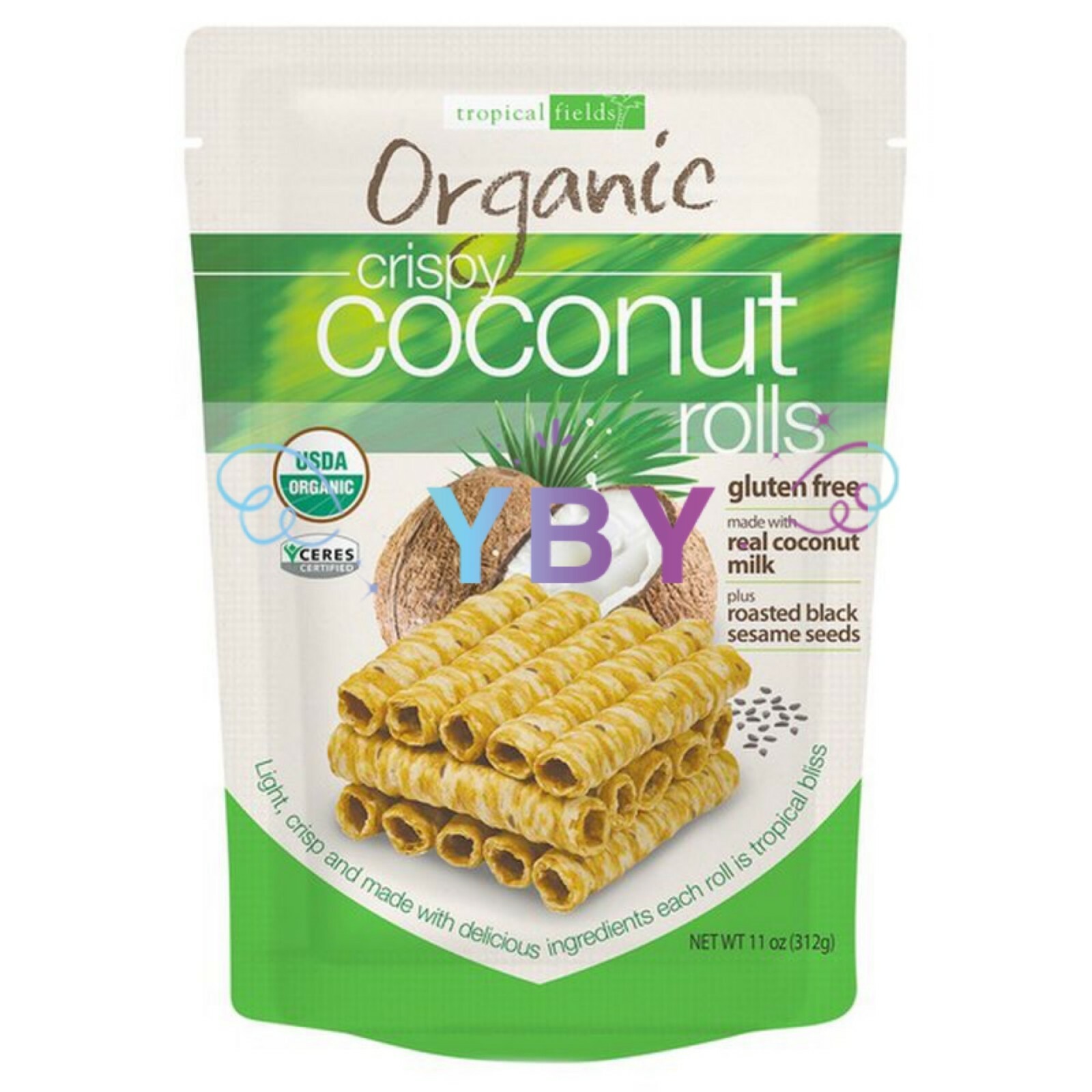 3 Packs Tropical Fields Organic Crispy Coconut Rolls 11 oz Each Pack gallery