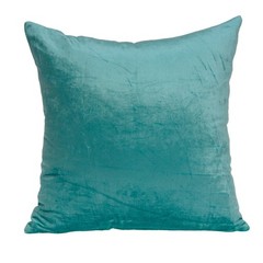 Parkland Collection Camila Aqua Solid Throw Pillow, 18 x 18
