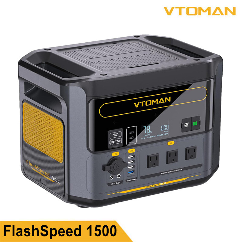 VTOMAN FlashSpeed 1500 Portable Power Station 1500W 1548Wh 1 Hour Fast Charge US gallery