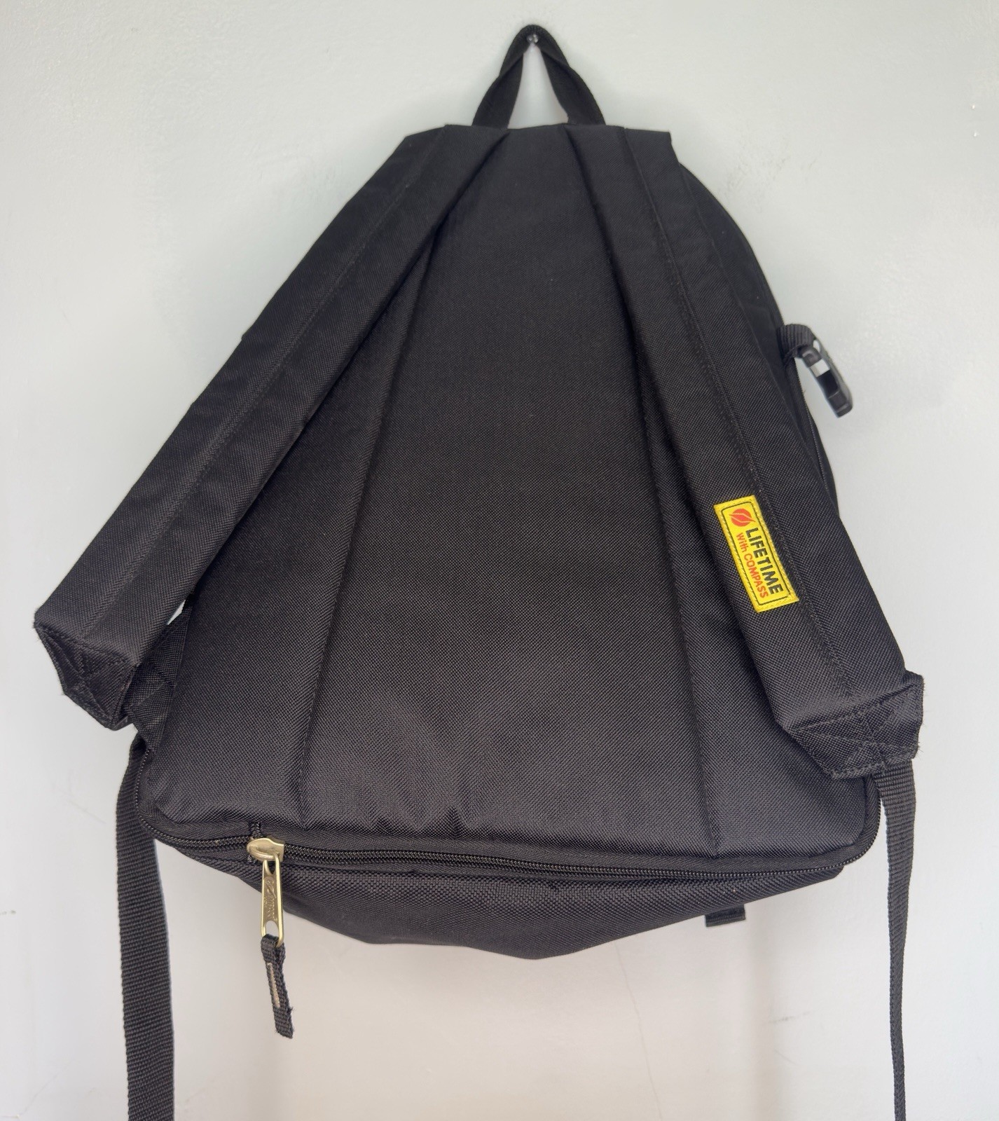 Compass USA Yellow & Black Backpack With Extension Thick Straps & Pockets 4